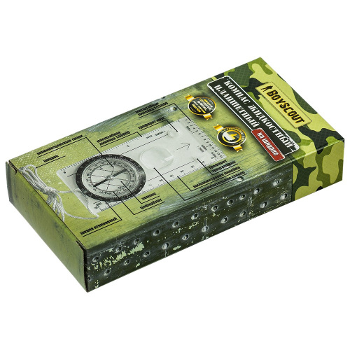 Компас жидкостный планшетный, на шнурке BOYSCOUT