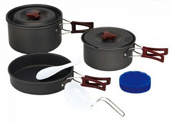 Набор портативной посуды FMC-202, на 2-3 человек из анодированного алюм. на 2
