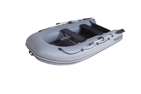 Лодка Пилот М-320 черно-серая+дно