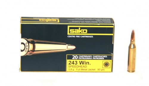 Патрон к.243 Win New 5,8гр Speedhead FMJ Sako 1шт (Н)