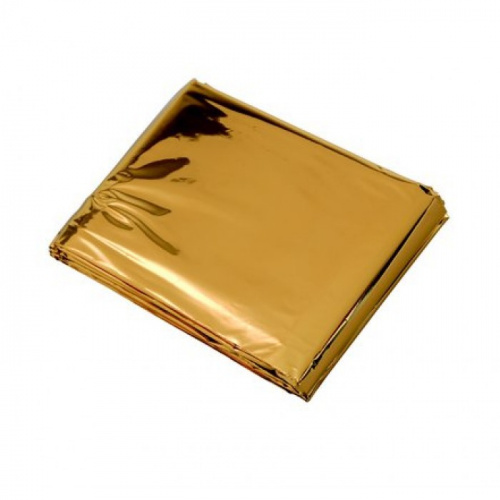 Теплосберегающее экстренное покрывало. Золото и серебро, 3806