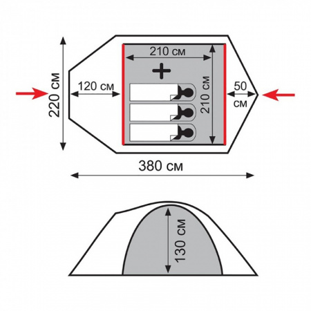 Палатка Tramp Lite Camp 3 (песочный)