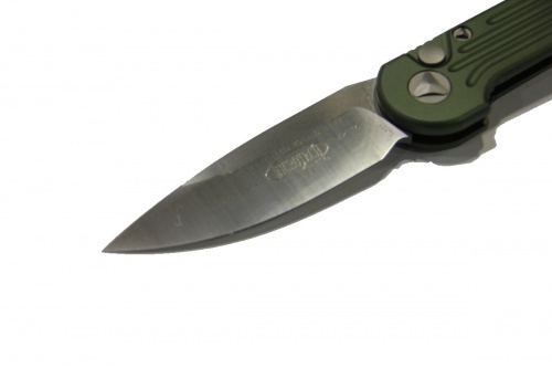 Нож MT_135-4OD LUDT Satin - авт-кий , зеленая рукоять, темляк