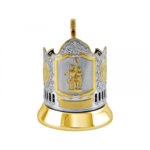 Чайный набор никел. с ч/п "Рабочий и колхозница 2 СССР" С18708/149