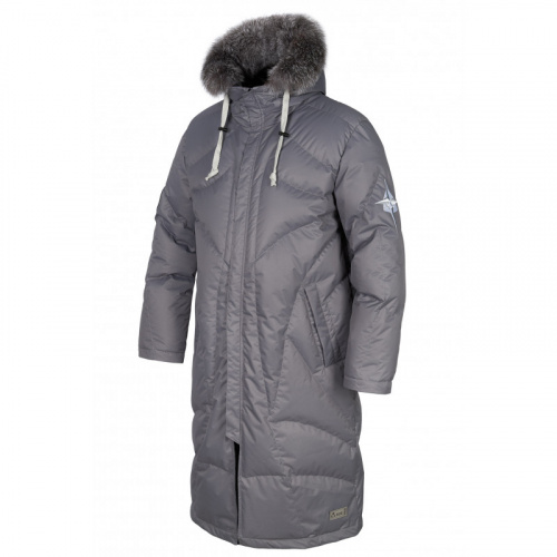 ПАЛЬТО ПУХОВОЕ PREMIUM СЕРЫЙ