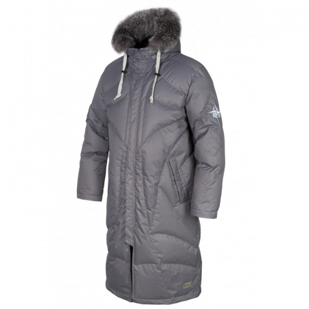 ПАЛЬТО ПУХОВОЕ PREMIUM СЕРЫЙ