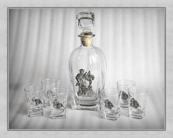 Набор для водки 307 "Удачная охота" 1+6 Ншт307Уох-16