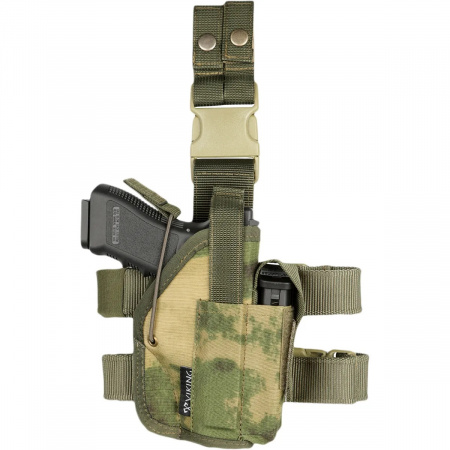 Кобура набедренная  под ПЯ, Glock с карманом; Мох