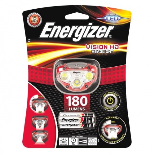 Фонарь Energizer  налобный Headlight "Vision HD" (3xR03 в компл.), tray, 316377