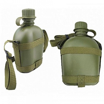 Фляга туристическая ECOS CF-45 с плечевым ремнем, 1 л