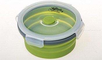 Контейнер Tramp складной с крышкой-защелкой 800 мл (оливковый, 800мл)