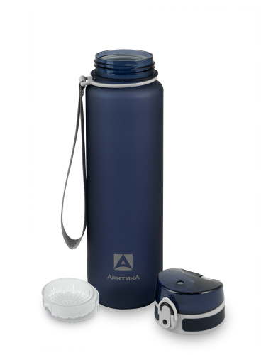 Бутылка тритановая 720-1000 синяя матовая, с ситечком