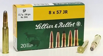 Патрон к.8х57 JR SP 12,7гр S&B 1уп/20шт
