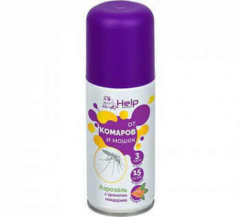 Аэрозоль от КОМАРОВ и МОШЕК "Цитрус" репеллентный, 75 мл HELP