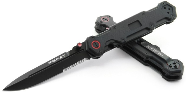 Нож "Ferat" black serrated