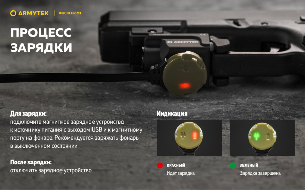 Фонарь Armytek Buckler M1 Белый