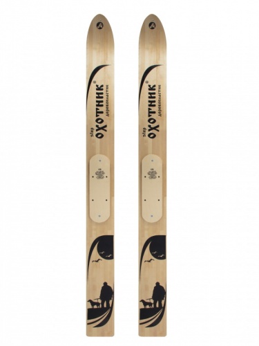 Лыжи охотничьи дерево-пластик (рост 155 см, ширина 150 мм)