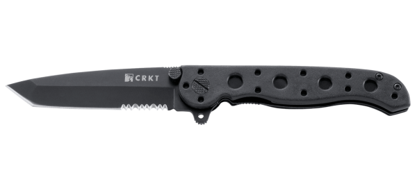 Нож"М16-01"скл.фикс,ст.8Cr15MoV,кл.черн,рук.черн.алюминий,клипса