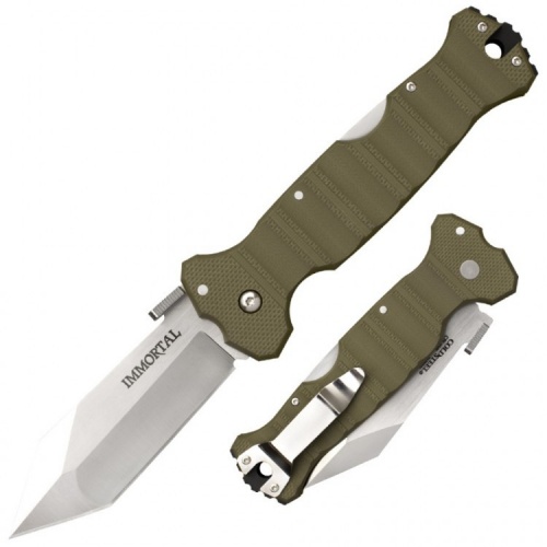 Нож CS_23GVG Immortal OD Green -  складной, сталь CTS-XHP, рукоять зеленая Нож CS_23GVG Immortal OD Green -  складной, сталь CTS-XHP, рукоять зеленая