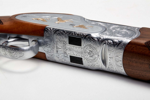 Huglu 104F Silver Full Engraving O/U к.12х76 2C экстрактор L=760