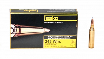 Патрон к.243Win 6,5гр Gamehead SP Sako 1шт