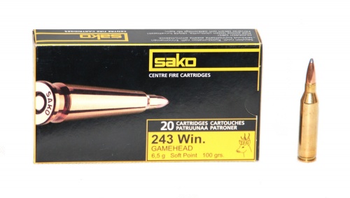 Патрон к.243Win 6,5гр Gamehead SP Sako 1шт