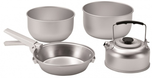 Набор посуды EASY CAMP 2 кастрюли, чайник, сковорода, при