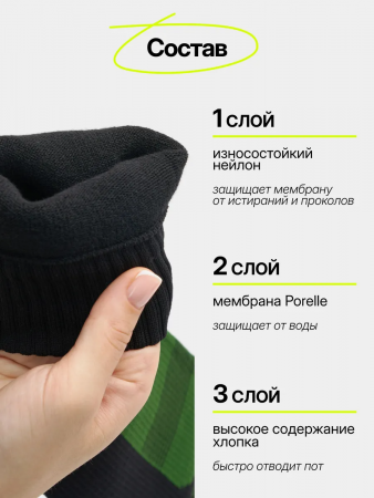 НОСКИ NUCEX СТАНДАРТНЫЕ НМ01 GREEN/BLACK