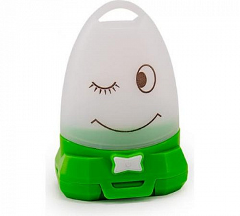 Фонарь ЯРКИЙ ЛУЧ LT-5 "Хитрюля" салатовый мини-кемпинг, белый LED 3 реж. +RGB, к