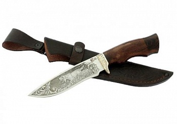 Нож Близнец, кован,ст95х18,венги,литье,гравировка