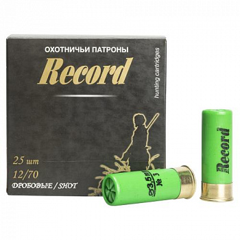 Патрон к.12х70 №3 32 гр. п/к Рекорд 1уп/25шт