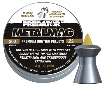 Пуля пневм. JSB Predator Metalmag КАЛИБР 5.5(.22), МЕТАЛ. встав. (200шт)