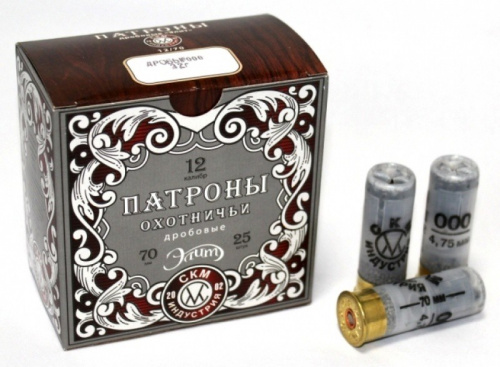 Патрон к.12х70 №000 СКМ 32гр п Импорт "Элит" 1уп/25шт