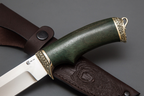 Нож Егерь, ст.VG-10,литье,стаб.орех(кап)