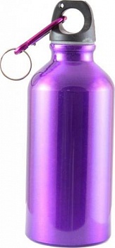 Бутылка питьевая "СЛЕДОПЫТ", алюм., с карабином, 400 мл