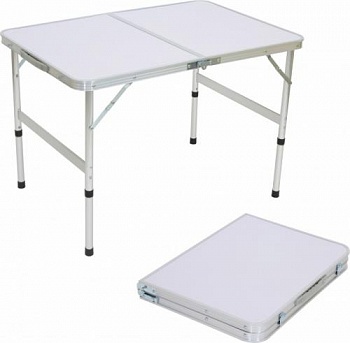 Стол складной TD-02  (90*60*60 cм) алюминий + мдф