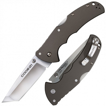 Нож CS_58PT Code-4 Tanto Plain -складной, сталь S35VN, рукоять алюминий