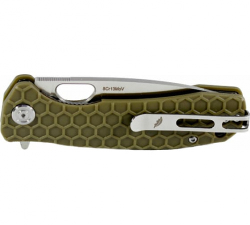 Нож Honey Badger Flipper L (HB1003) с зелёной рукоятью