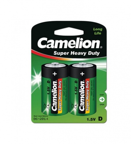 Э/п Camelion HEAVY DUTY Green R20/373 BL2