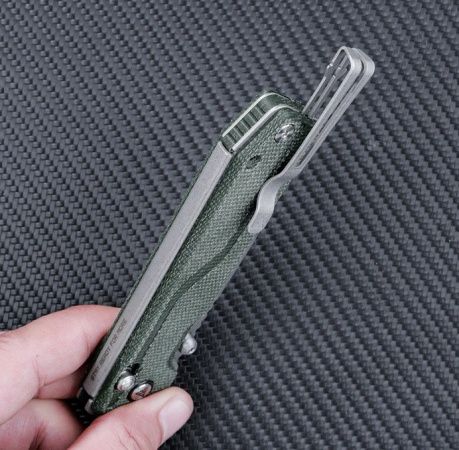 Нож SRM 7228B-MG сталь 14C28N рукоять Green Micarta