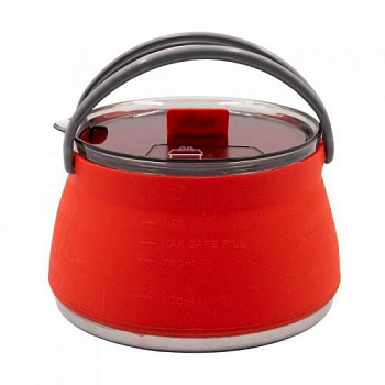 Чайник Tramp складной силиконовый 1л. (терракотовый)