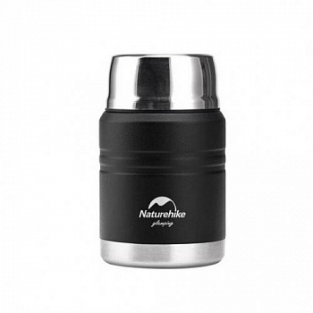 Термос Naturehike NH20SJ041  500мл (для еды) , черный, 6927595767467
