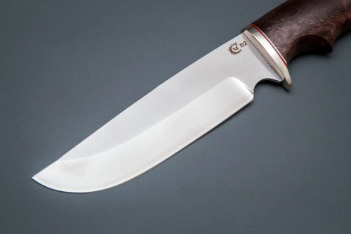 Нож Лорд, ст.D2 мельхиор, стабилизированная карельская береза