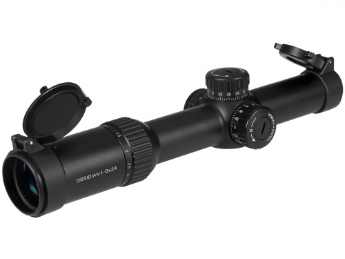 Прицел Gaut Obsidian 1-8х24, сетка Х2, оптов.подстветка, 30мм, 1/2 МОА, IPX7