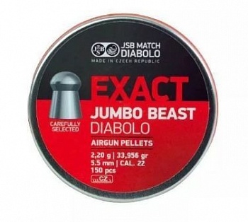 Пуля пневм. JSB JUMBO Beast 2.2г, кал. 5.5мм (200шт)