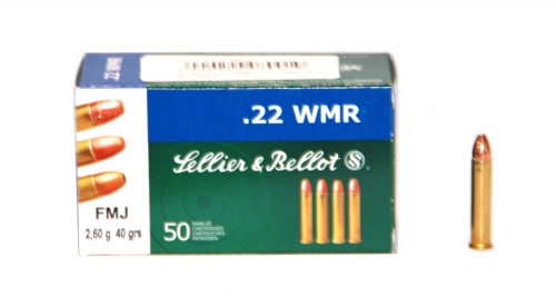 Патрон к.22WMR 2,6гр FMJ S&B 1уп/50шт
