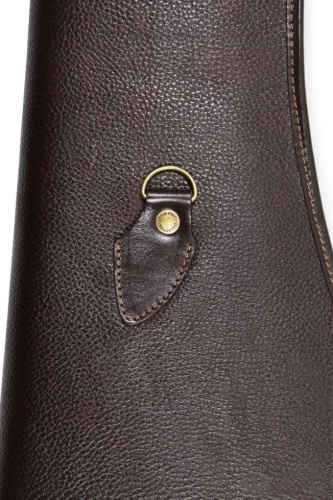 Кейс кожаный L-110 с/о (поролон) с ремнем /Коричневый/