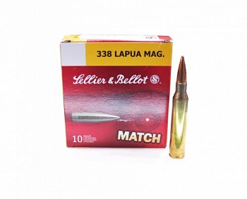 Патрон к.338 LapuaMag 16,2гр HPBT эксп Sellier&Bellot 1уп/10шт