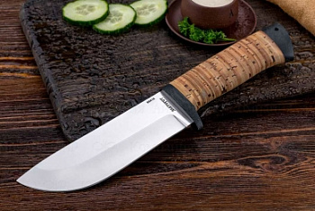 Нож разделочный "Толстяк" береста, 95х18