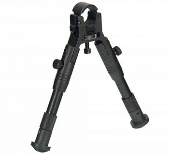 Сошки UTG, на ствол диаметром 10,9-19мм, высота 15,7-17см, 2 положения опор, алю